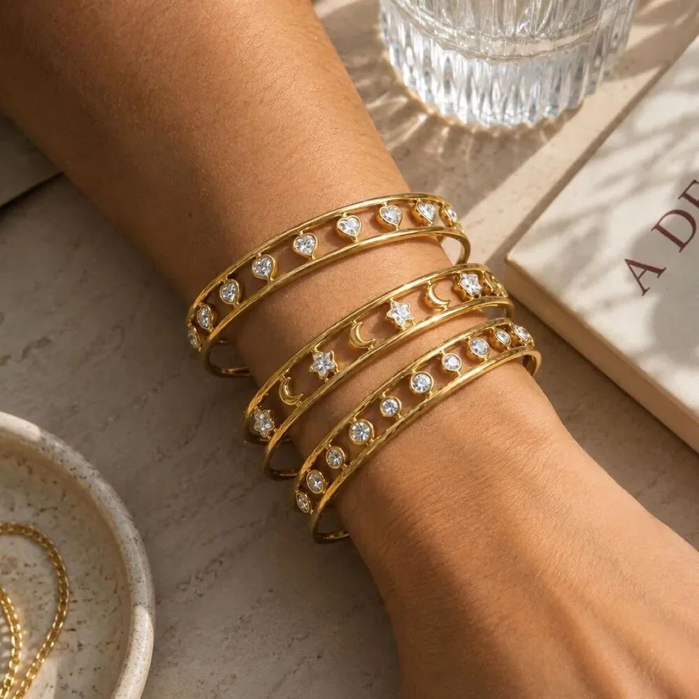 Crystal bangle bracelet D221
